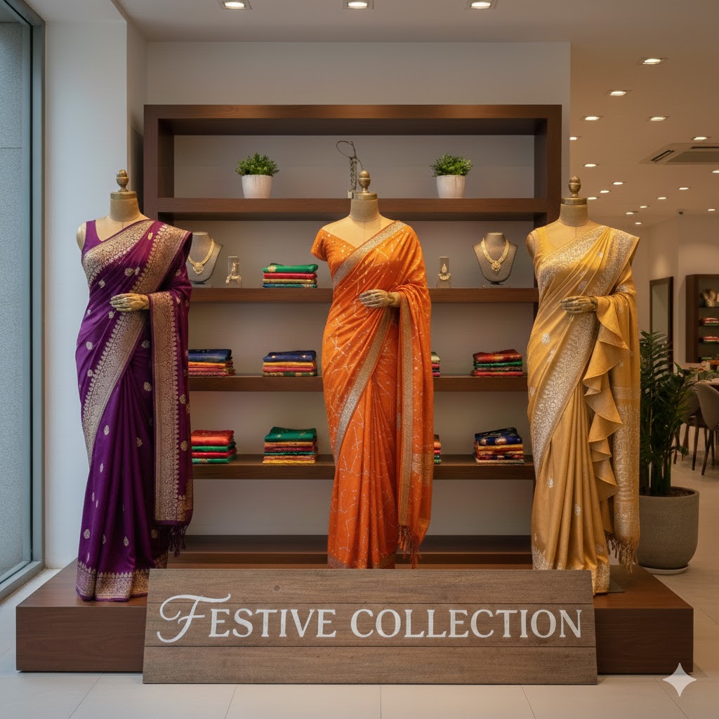 Festive collection at a women's clothing store in nagercoil