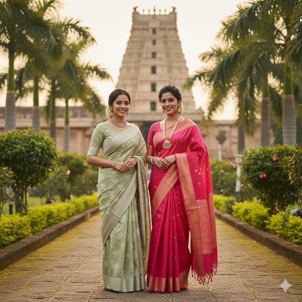 saree styles for temple occasions